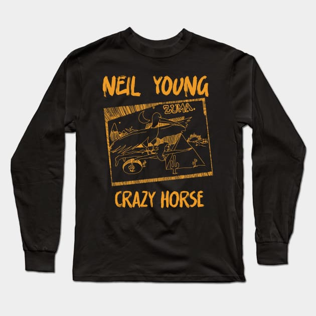 neil-young-crazy-horse Long Sleeve T-Shirt by OnimakoArt